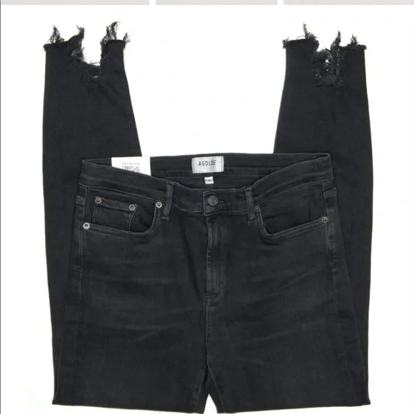 Agolde Sophie distressed jeans skinny high rise - Picture 5 of 12